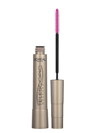 L'Oreal Paris Makeup Telescopic Original Lengthening, Lash Separating Mascara with Dual Precision Brush, Washable, Black Brown, 0.27 Fl Oz., 1 Count